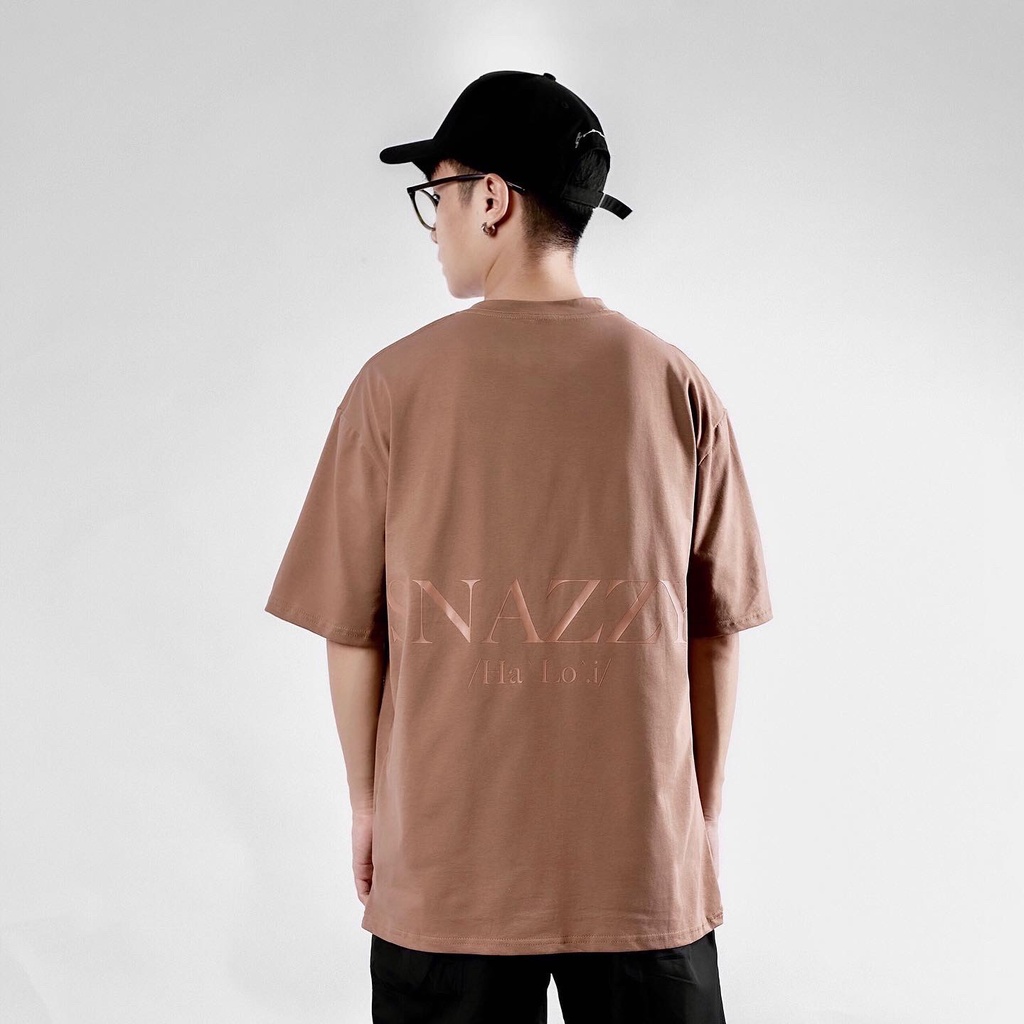 Áo Thun Nam Cổ Tròn Vải Cotton Dày Dặn Tay Ngắn Snazzy Nâu Đá