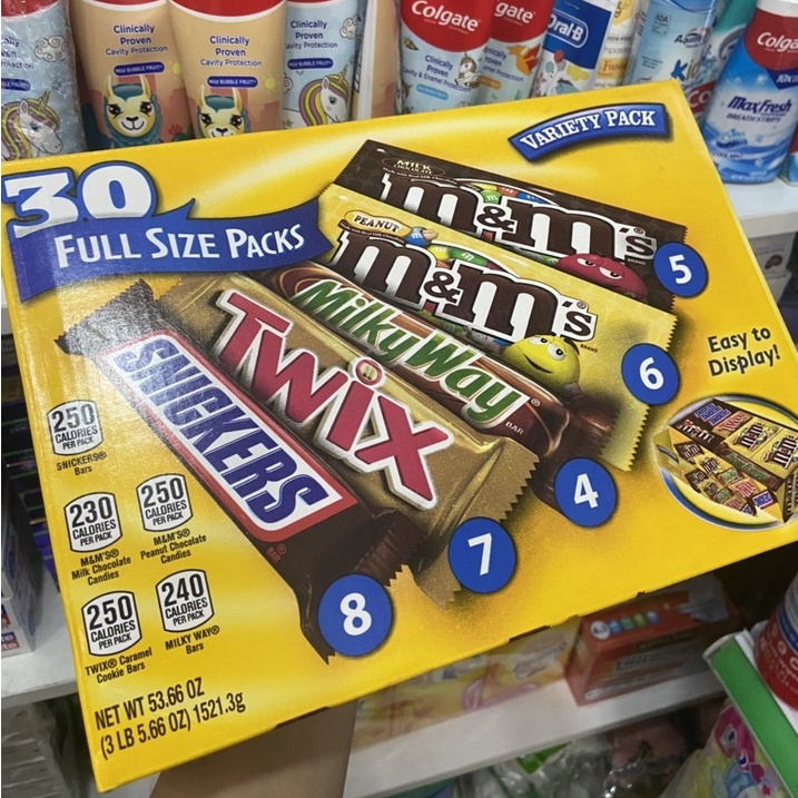 Kẹo socola M&amp;M MARS CHOCOLATE VARIETY 30 gói