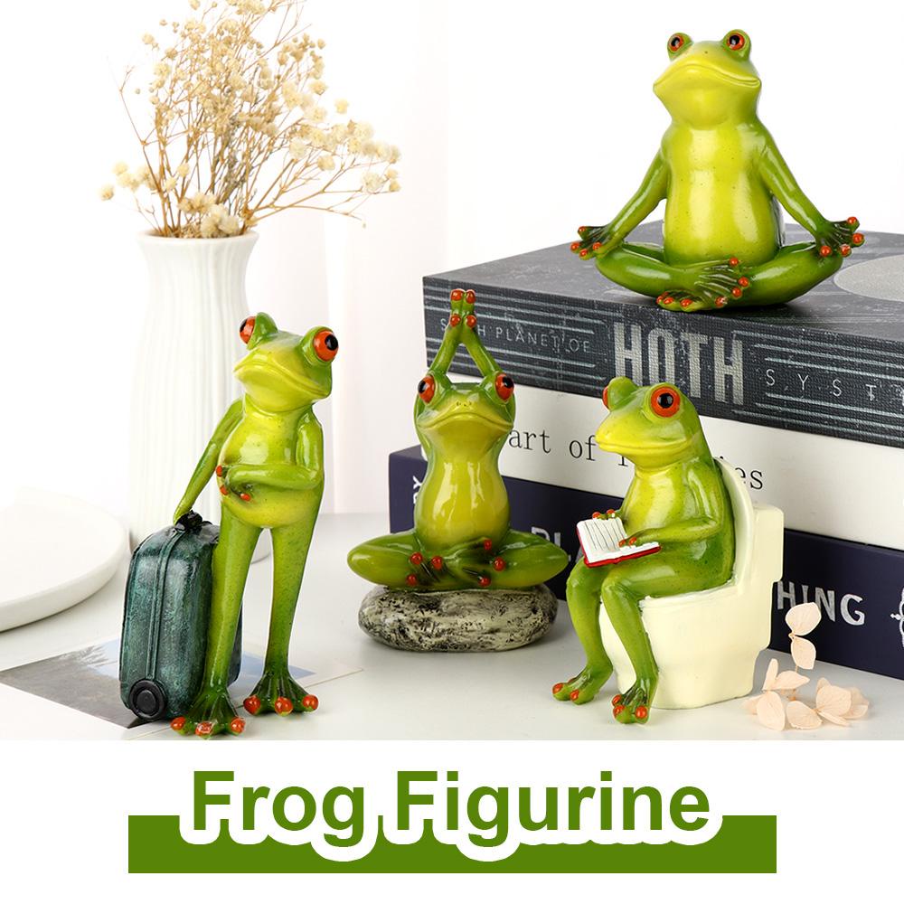 CONOPERY Tượng Ếch Sương Mù Mini Trang Trí Sân Vườn