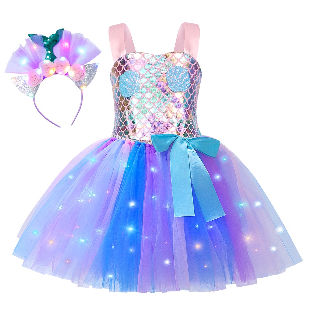 Đầm Hóa Trang Nàng Tiên Cá Cho Bé Gái