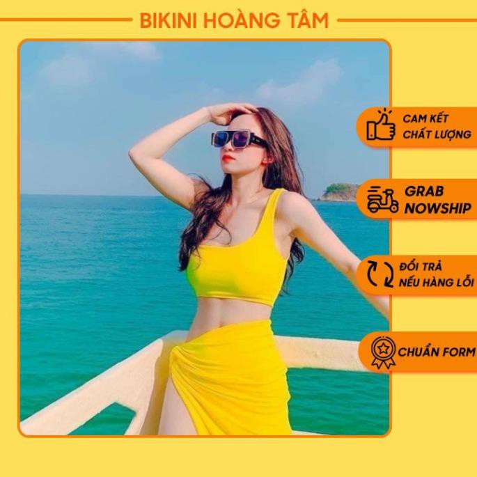 Sét bikini biển 2 mảnh ❤️ Hàng Cao Cấp ❤️ Bộ đồ bơi nữ 3 món, 1 vai or tay dài ་