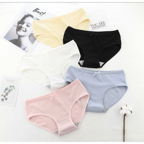 [ĐƯỢC CHỌN 7 MÀU] Quần chip lót nữ kháng khuẩn cotton nơ thun lạnh dễ thương sexy gợi cảm rẻ đẹp YLY978