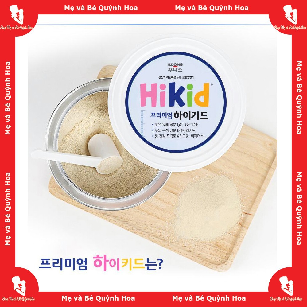 Sữa Hikid Premium [CHÍNH HÃNG] tăng chiều cao cho bé/ Sữa Hikid Hàn Quốc tách béo, 600g - [CÓ TEM PHỤ TIẾNG VIỆT]