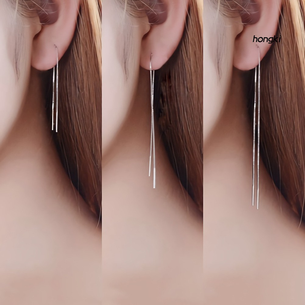 1 Khuyên Tai Dáng Dài Thiết Kế Đơn Giản Thời Trang Cho Nữ