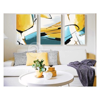 Tranh canvas trừu tượng - Mảng màu cơ bản hiện đại phong cách Châu Âu