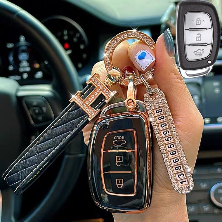 Vỏ TPU Bảo Vệ Chìa Khóa Xe Hơi Hyundai i10 Tucson Elantra Sonata Fe Creta ix25 ix35 ix45 i10 i20 i30 i40 Verna Solaris Mistra Elantra Accent