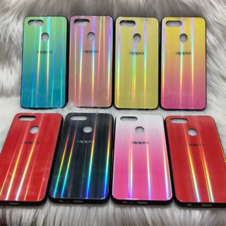 Oppo A5S Ốp lưng mặt kính cừơng lực 7 màu cao cấp