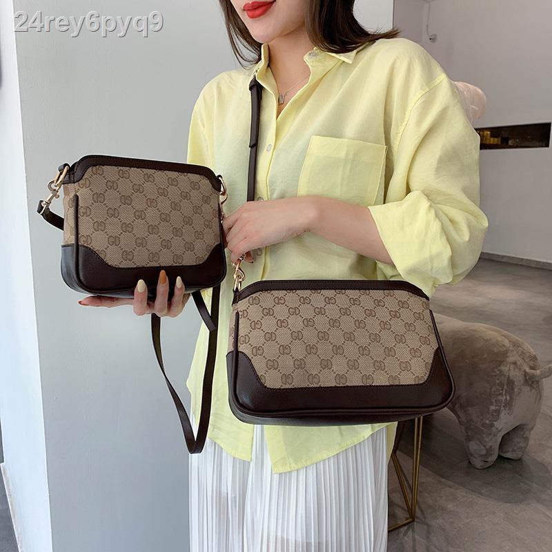 ☃ ﹍ túi xách vascara✐☃┇Màu đỏ ròng Douyin cùng phong cách túi nhỏ nữ thời trang mới mùa hè 2021 đeo chéo vải vai đa nă