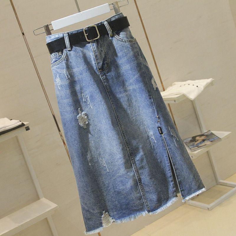 【S~5XL】Women Classic Denim Skirt