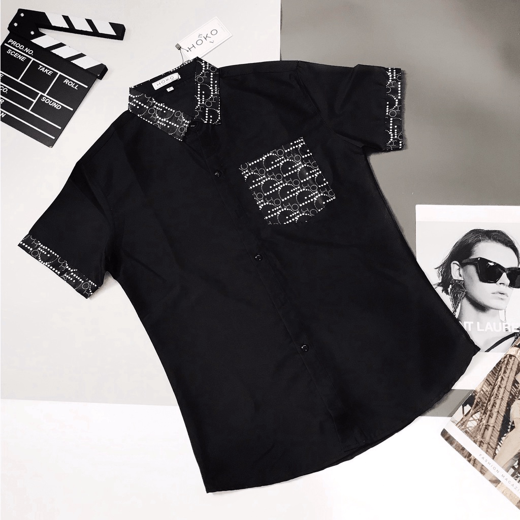 Áo sơ mi 3D tay ngắn cổ bẻ cực đẹp phong cách thời trang hott KME FASHION