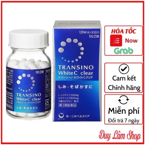 Viên uống trắng da Transino White C Clear 240 - 120 viên Nhật Bản - Trắng Da, Giảm Nám, Tàn Nhang Chính Hãng Cao Cấp
