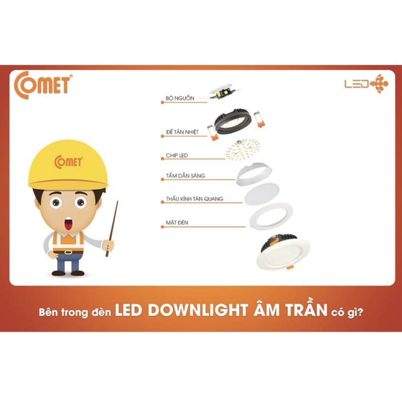 Đèn led âm tường 9w Comet siêu sáng