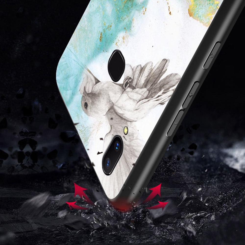Ốp Lưng Kính Cường Lực Họa Tiết Cẩm Thạch Cho Xiaomi Redmi Note 6 Pro 5a Prime S2 6 6a 5 Plus