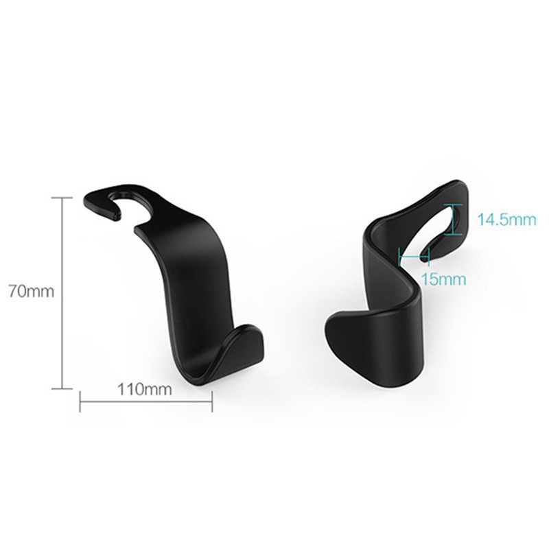 Móc treo đồ nhựa ĐƠN sau ghế xe hơi ô tô LOẠI 1 DẦY đẹp
