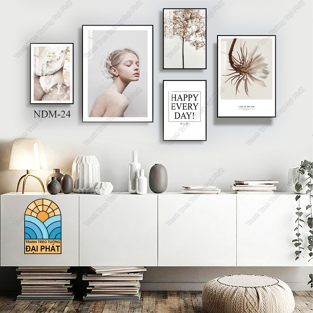 BỘ 5 KHỔ LỚN TRANH TREO TƯỜNG TRÁNG GƯƠNG DECOR TRANG TRÍ PHÒNG KHÁCH PHÒNG NGỦ ĐÃ CÓ KHUNG ĐẤY ĐỦ