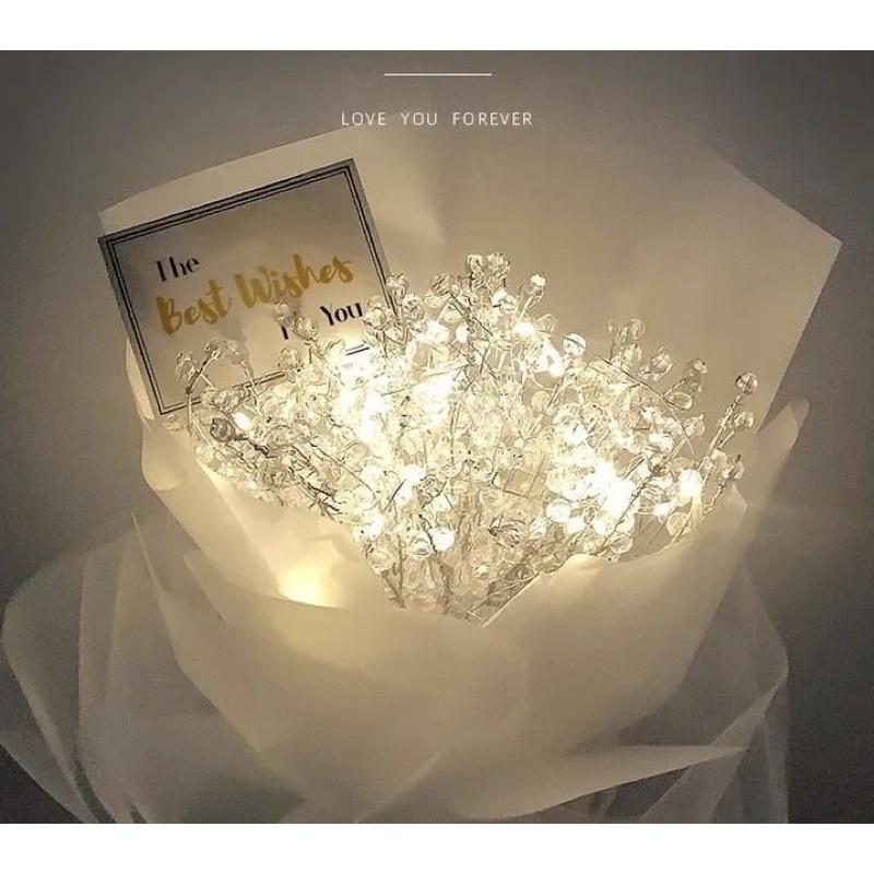 BÓ HOA DIY - Quà tặng valentine lễ tình nhân sinh nhật - bó hoa thiết kế hạt châu đẹp mắt - Hoa giả tự làm