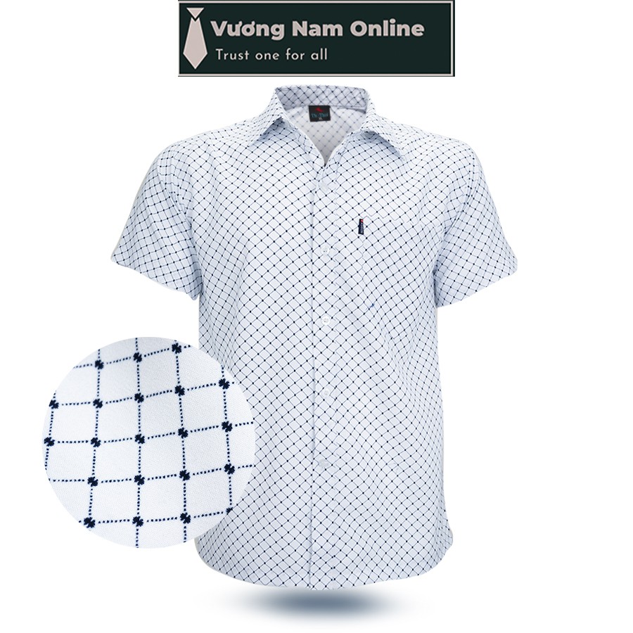Áo sơ mi nam form rộng họa tiết trung niên ngắn tay vải cotton VN14D | BigBuy360 - bigbuy360.vn