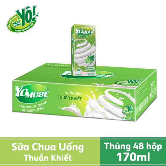 Thùng sữa YOMOST 170ml {Dâu,cam,lựu,việt quất ,tự nhiên}