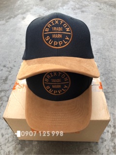 Nón kết da lộn logo BRIXTON