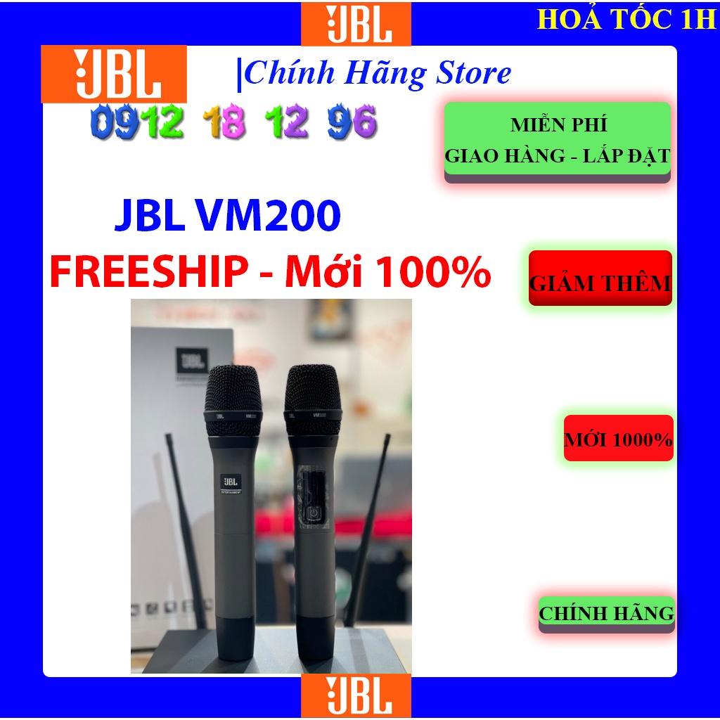 Micro JBL VM200 | Micro Không Dây JBL VM200 - Chính hãng 100% , Bảo hành chính hãng 12 tháng.