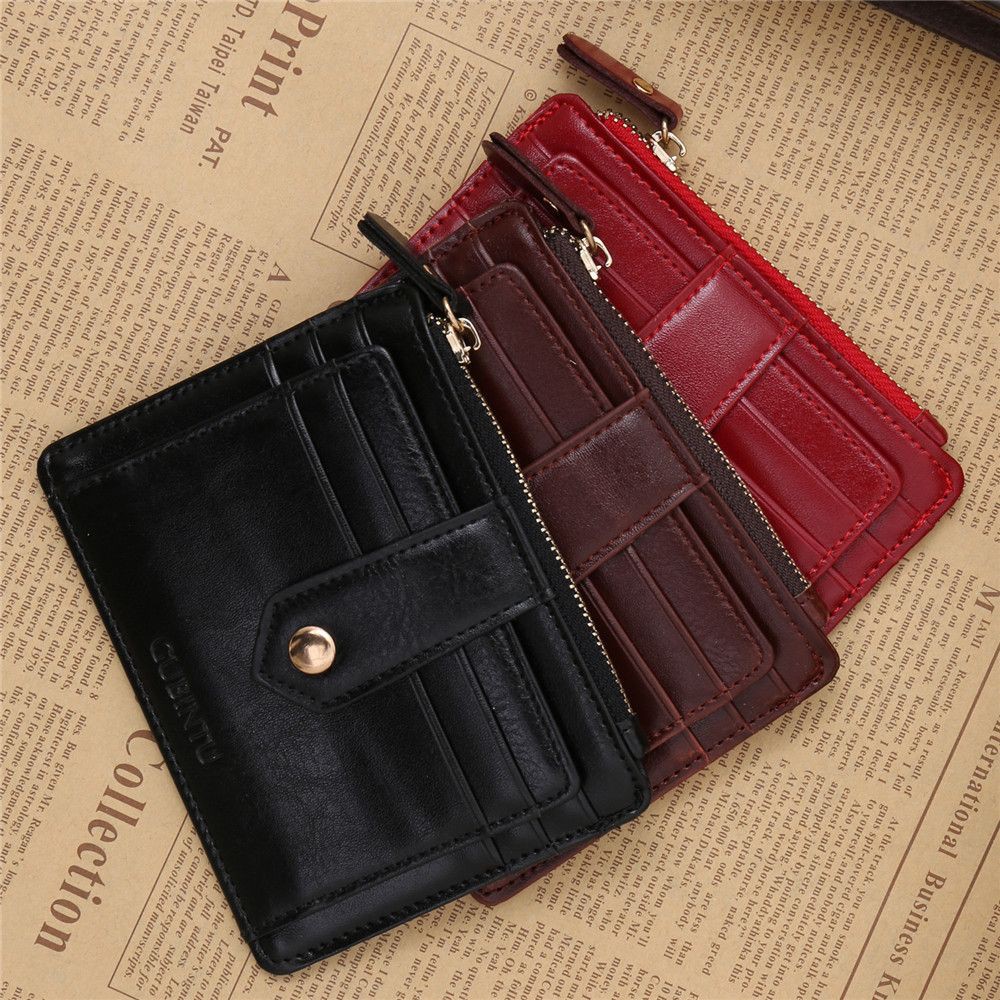 Slim Credit Card Holder Pouch PU Leather Purse Bag Lady's Wallet