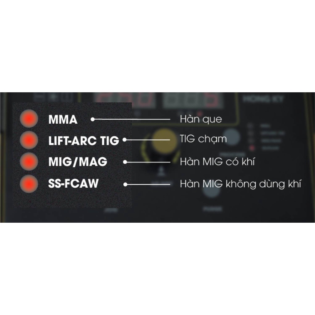 Máy hàn MIG không dùng khí Hồng Ký 200 Ampe 220V HKMIG200D