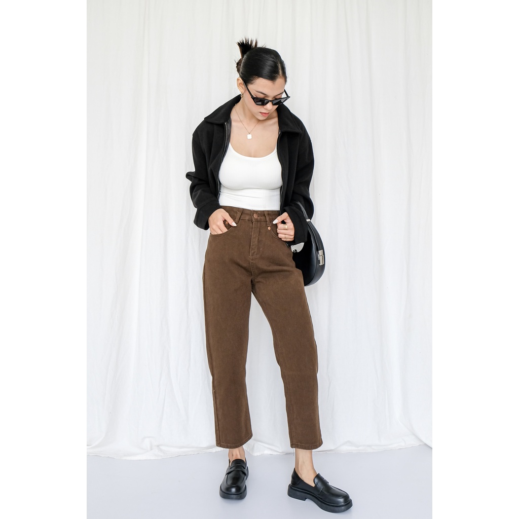 Quần Jeans Ống Đứng Nữ | HQ2535  | Lana Official