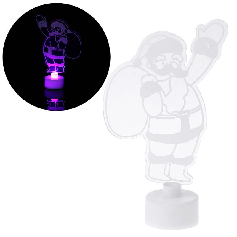 Đèn LED Ban Đêm Hình Ông Già Noel 3D Thay Đổi Màu Sắc