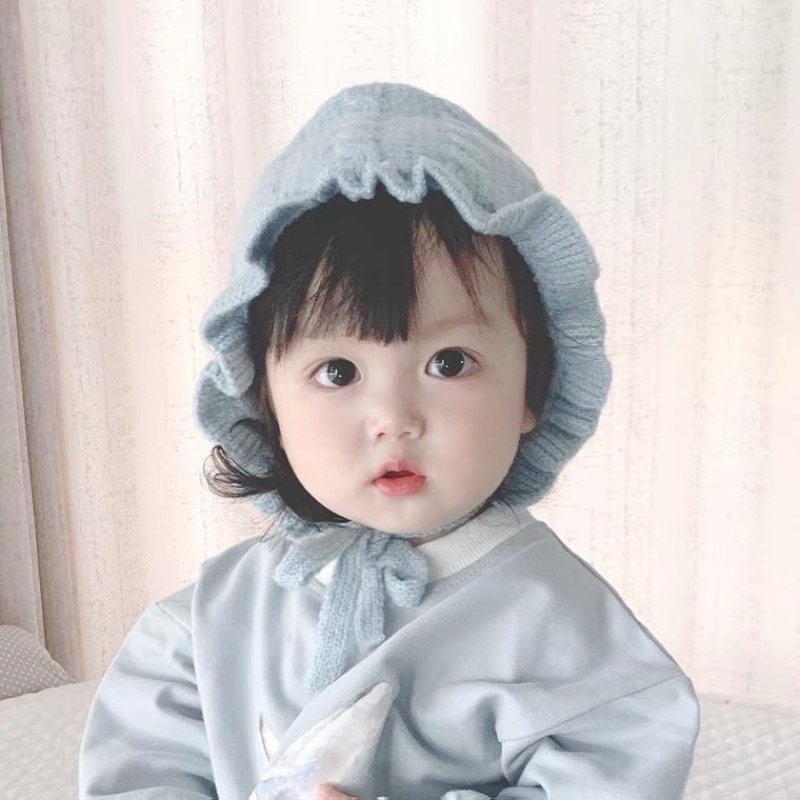 TẶNG KHĂN ,MŨ NÓN LEN viền BÈO CHO BÉ CÓ DÂY BUỘC NHIỀU MÀU DỄ THƯƠNG MỀM MỊN CHO BÉ TRAI VÀ BÉ GÁI,NHIỀU MÀU 5- 36m.