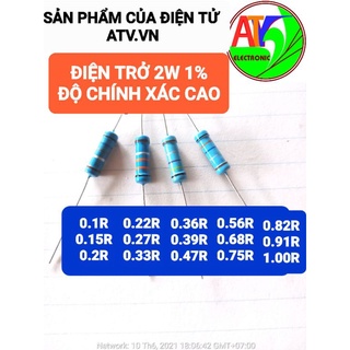 10 TRỞ 2W 1% 0.1R 0.15R 0.22R 0.27R 0.33R 0.36R 0.39R 0.47R 0.56R 0.68R 0.75R 0.82R 0.91R 1R hàng đẹp