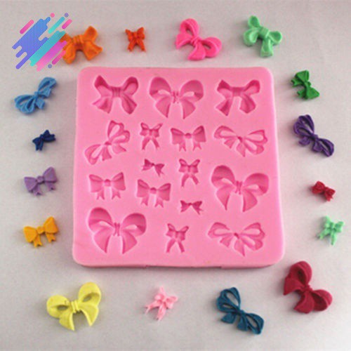 Khuôn silicon làm bánh đa năng tiện dụng hình chiếc nơ xinh xắn