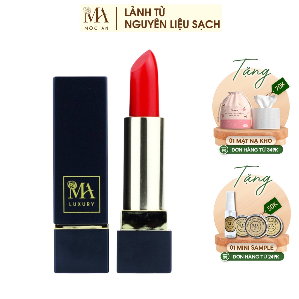 Son Lì Dưỡng Nhẹ Môi Luxury Mộc An Không Chứa Chì Giúp Dưỡng Hồng Bền Màu 4g
