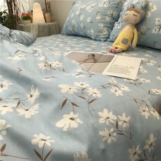 Bộ chăn ga gối Cotton Poly M2T bedding chăn ga Hàn Quốc hoa giấy đủ size miễn phí bo chun