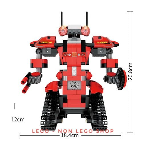 Lego Technic - Mould King 13001 ( Xếp Hình Robot Bánh Xích Màu Đỏ Điều Khiển Từ Xa 392 Mảnh )