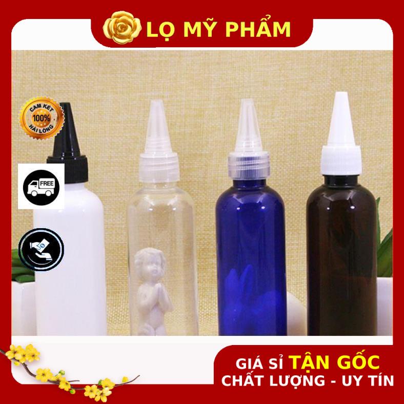 Chai Chiết Mĩ Phẩm ❤ GIÁ TỐT NHẤT ❤ Chai nhựa pet nắp nhọn 100ml,50ml,30ml,20ml chiết mỹ phẩm, chiết mực .