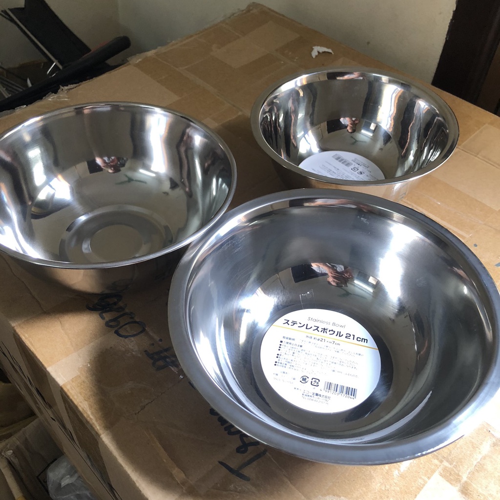 Tô đựng thực phẩm Echo Nhật Bản 18cm, 20cm, 21cm inox cao cấp, không hoen gỉ, an toàn sức khỏe