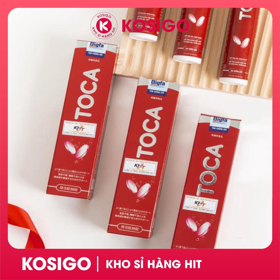Viên sủi tăng cân TOCA giúp ăn khoẻ, ngủ ngon, giảm mệt mỏi, tuýp 20 viên