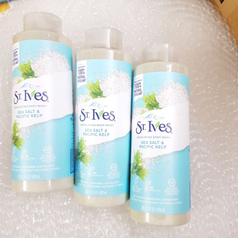 Sữa Tắm ST.IVES  Muối và Tảo Biển 473ml