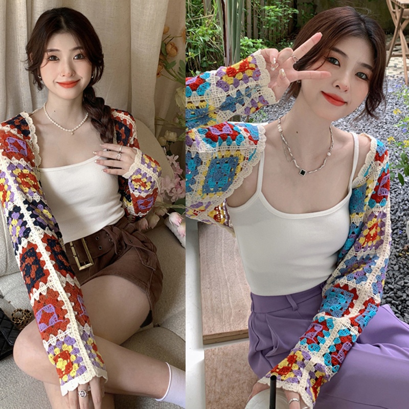 Áo Khoác Len Đan Tay Dài Thời Trang Dành Cho Nữ