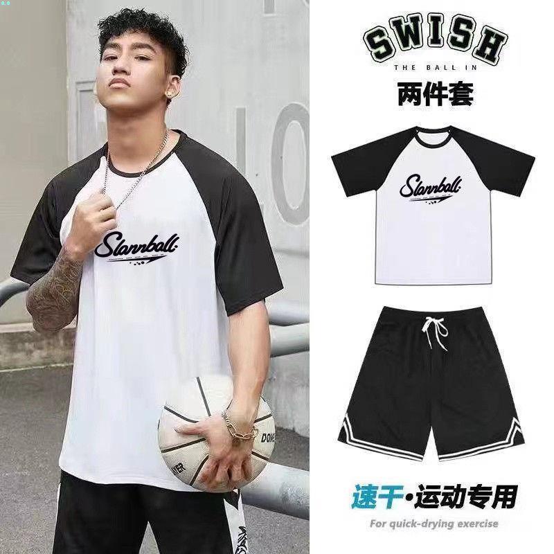 ⭐⭐Bộ Đồng Phục Bóng Rổ Áo Tay Ngắn Phối Quần Short Nhanh Khô Thời Trang Mùa Hè 2022 Cho Nam