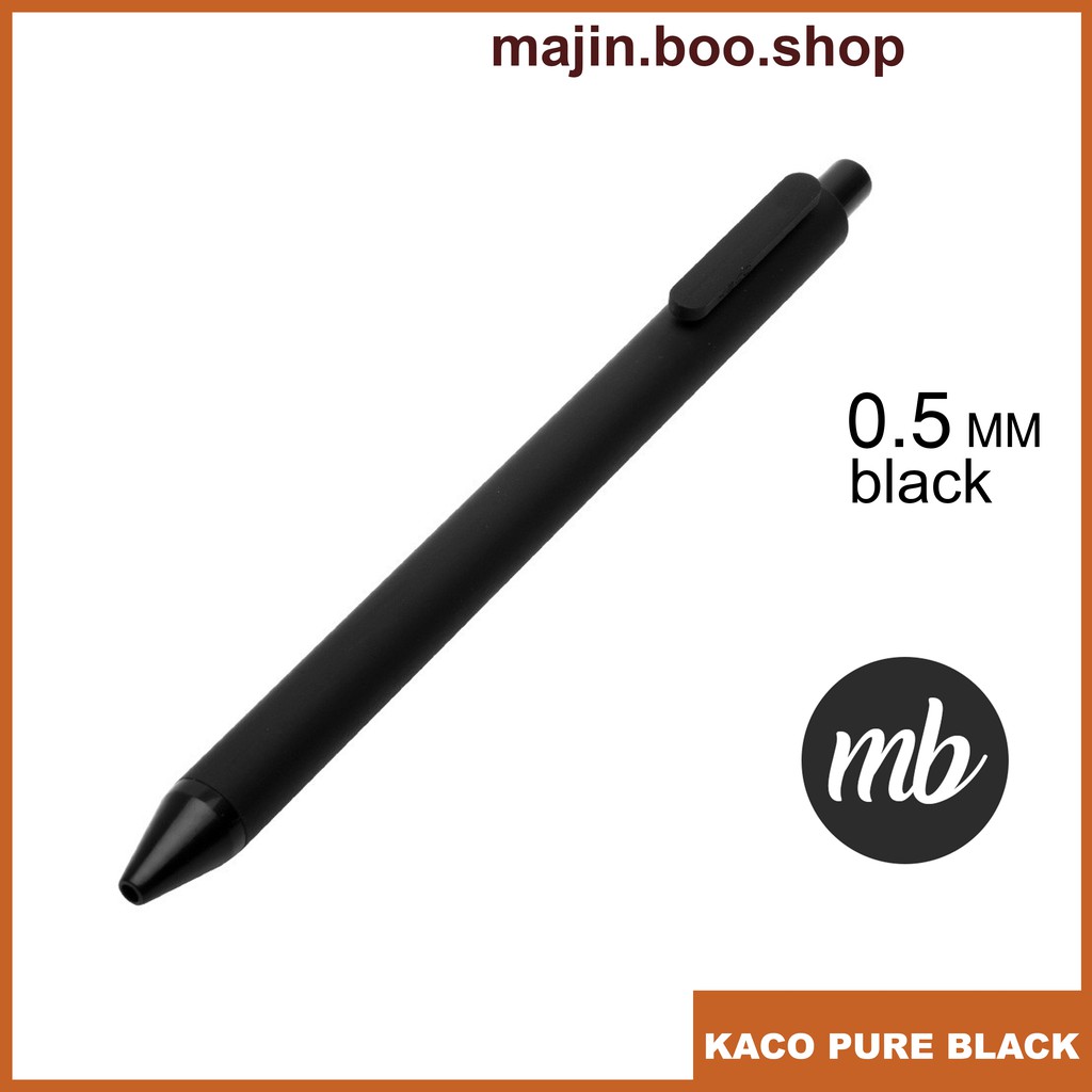 Bút gel KACO PURE ngòi 0,5mm (cây lẻ) - Black