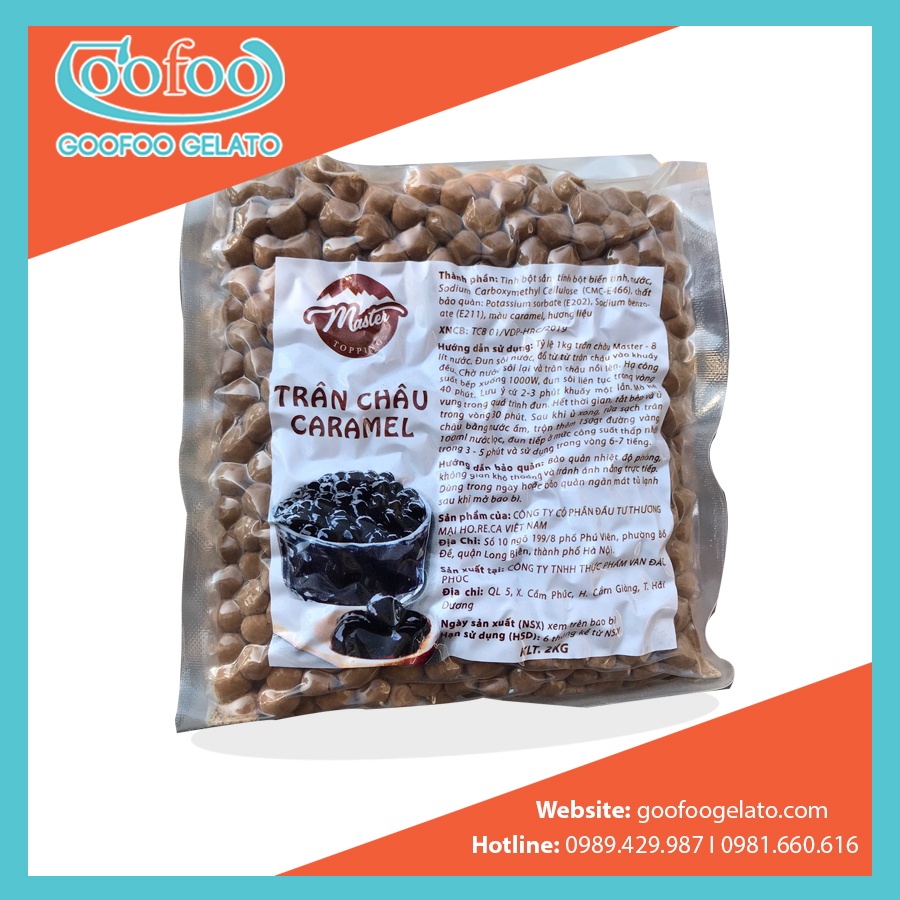 Trân châu đen Caramel Master 2kg