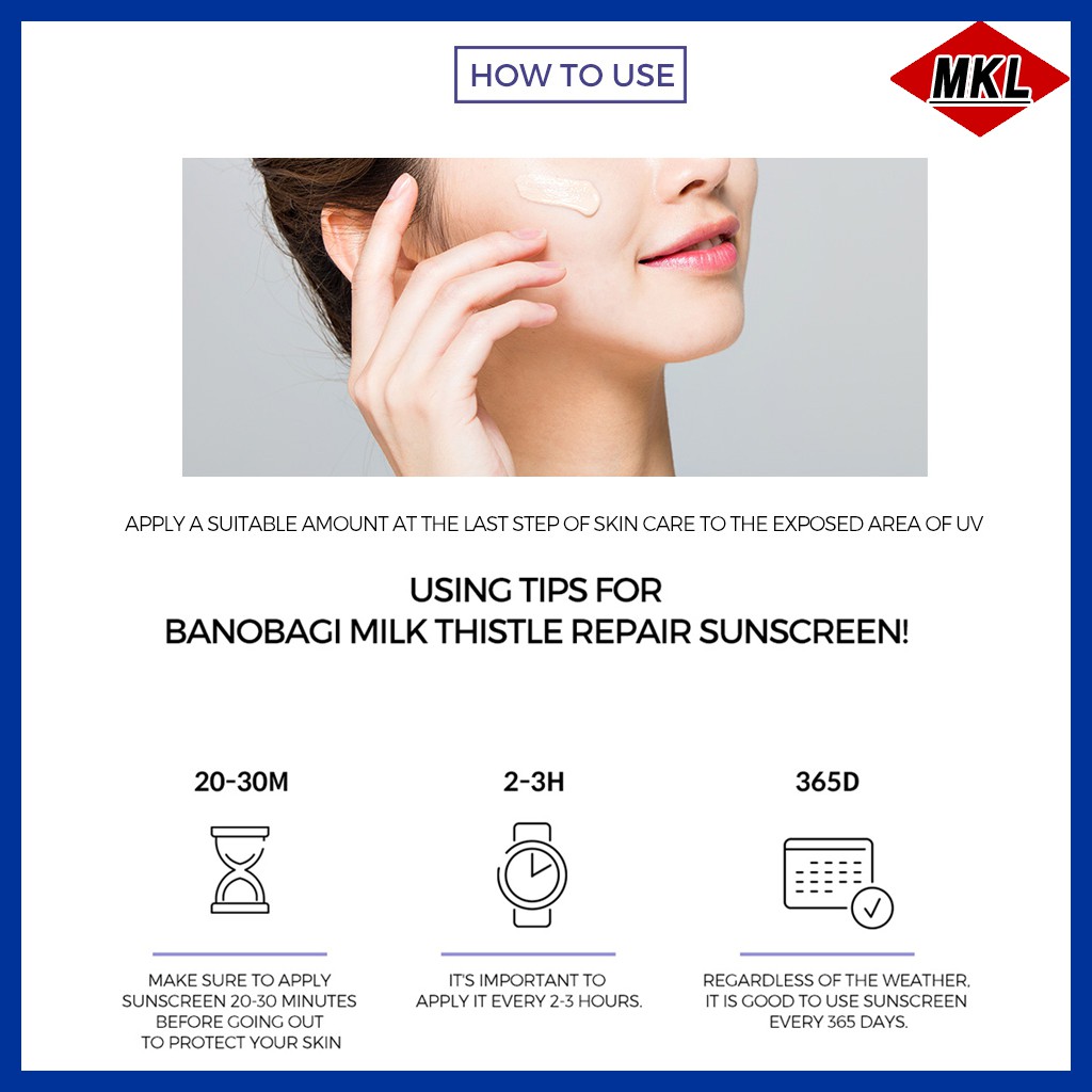 Kem chống nắng BANOBAGI cho da nhạy cảm REPAIR SUNSCREEN SPF 50+ PA++++ 50ml