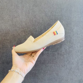 ( Shop Giày Somina ) Giày búp bê da thật đế độn cực êm MT004