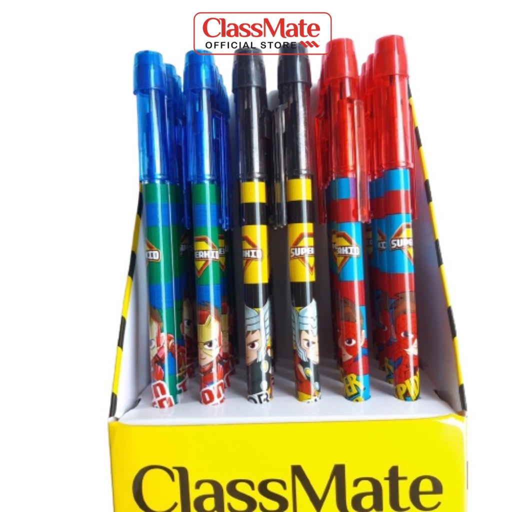 Bút Chì Khúc 2B Có Tẩy CLASSMATE - 1 Chiếc - Hình Siêu Nhân Dễ Thương, Nét Bút Mịn, Dùng Cho Bé Luyện Viết Chữ NP07-SK
