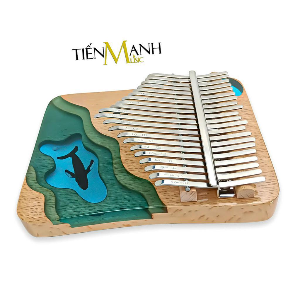 Đàn Kalimba Hluru Resin 21 Phím KWD21 Hình Cá Heo, Voi  - Acrylic Keo đổ nhựa Thủy Tinh hữu cơ trong suốt