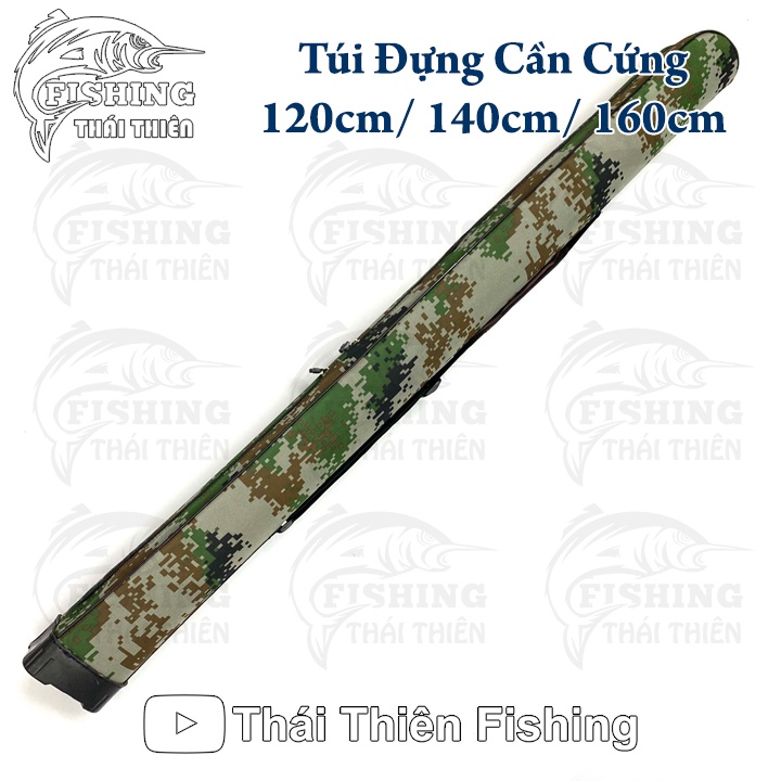 Túi Đựng Cần Câu Cá, Bao Cần Cứng Abu Camou Vân Lính Rằn Ri Cao Cấp Siêu Bền 120cm, 140cm, 160cm