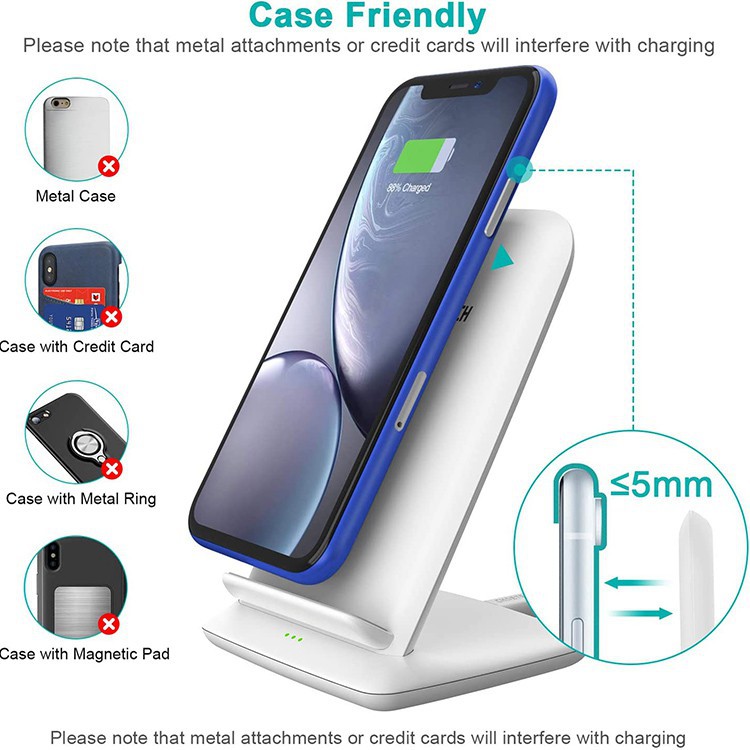 Đế Sạc Nhanh Không Dây CHOETECH 10w Cho Samsung Galaxy Note 10/s10/s9/s8