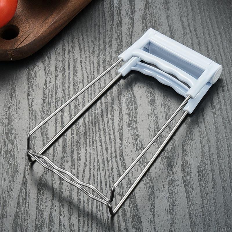 Kẹp gắp chén dĩa  Cán nhựa chống nóng bằng thép không gỉ kích thước 18.7x9cm