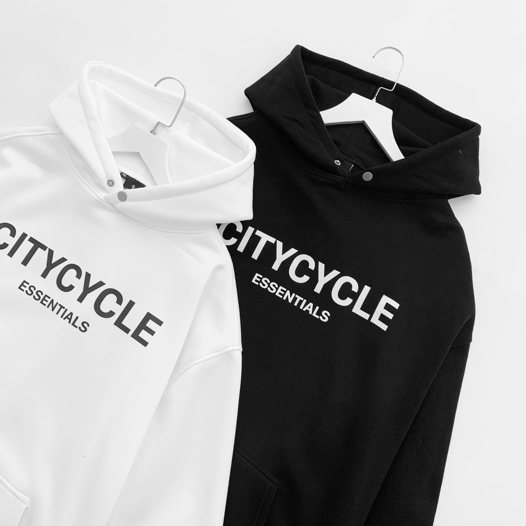 Áo hoodie unisex essentials nỉ bông City Cycle áo nỉ phối mũ form rộng Local Brand